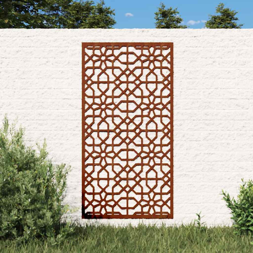 vidaXL Garden Wall Decoration 105x55 cm Corten Steel Moorish Design 1