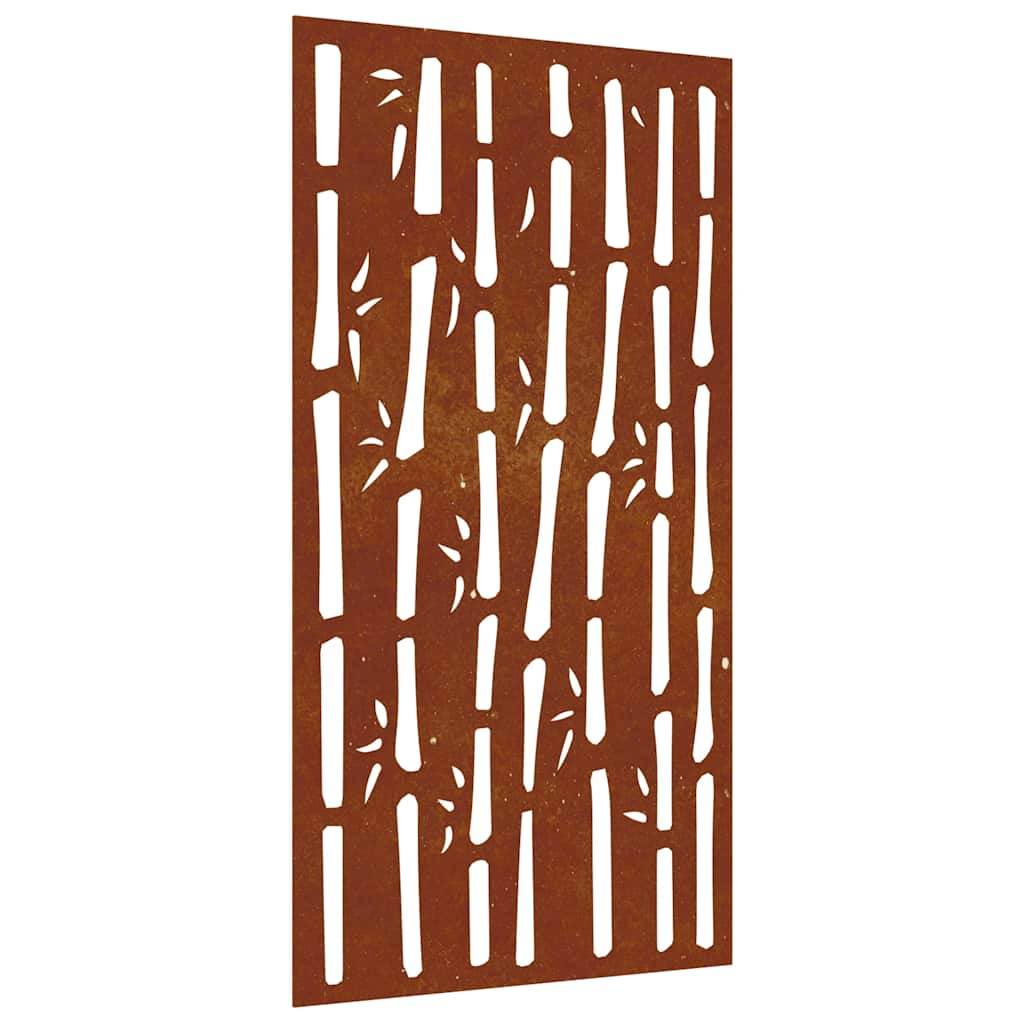 vidaXL Garden Wall Decoration 105x55 cm Corten Steel Bamboo Design 2