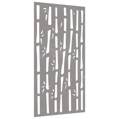 vidaXL Garden Wall Decoration 105x55 cm Corten Steel Bamboo Design 3