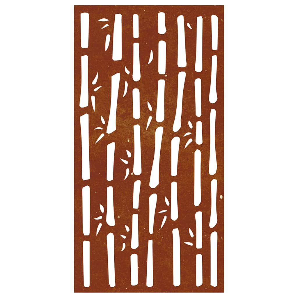 vidaXL Garden Wall Decoration 105x55 cm Corten Steel Bamboo Design 4