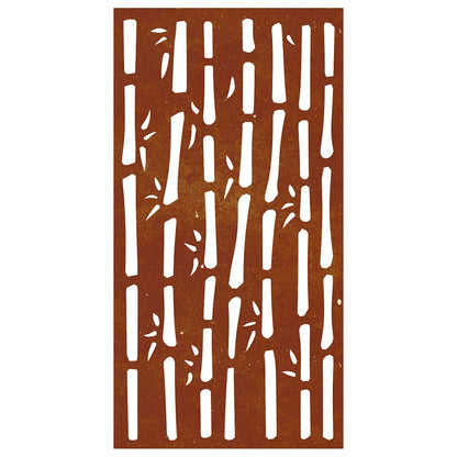 vidaXL Garden Wall Decoration 105x55 cm Corten Steel Bamboo Design 4