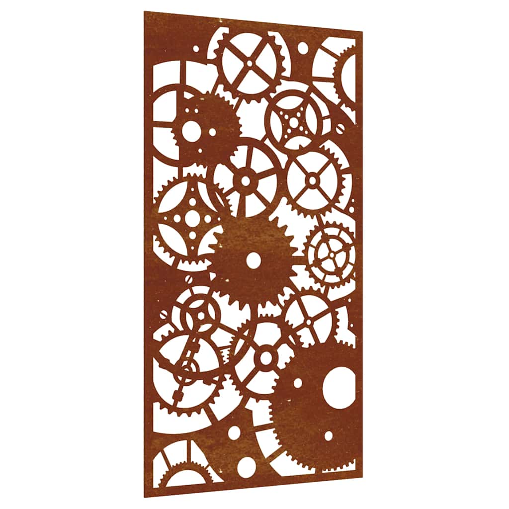 vidaXL Garden Wall Decoration 105x55 cm Corten Steel Gear Wheel Design 2