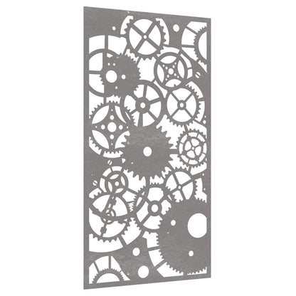 vidaXL Garden Wall Decoration 105x55 cm Corten Steel Gear Wheel Design 3
