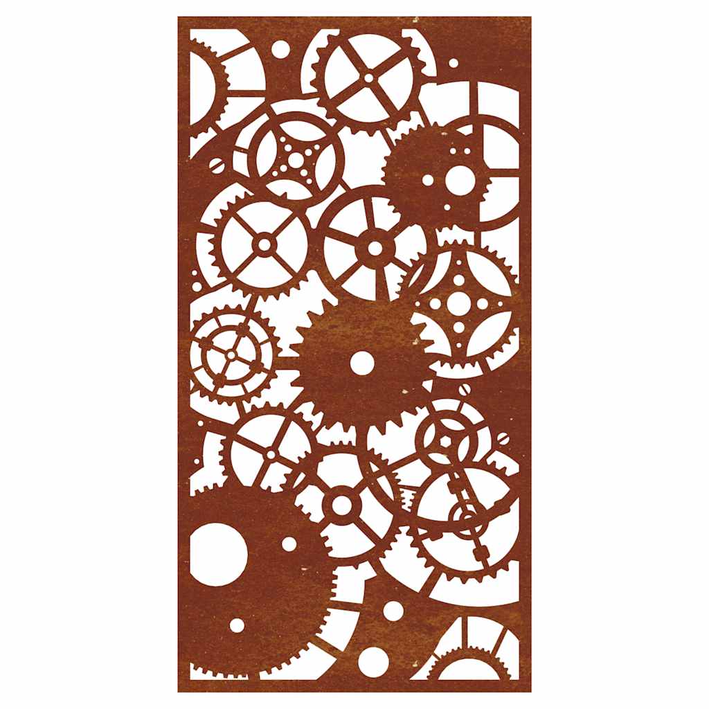 vidaXL Garden Wall Decoration 105x55 cm Corten Steel Gear Wheel Design 5
