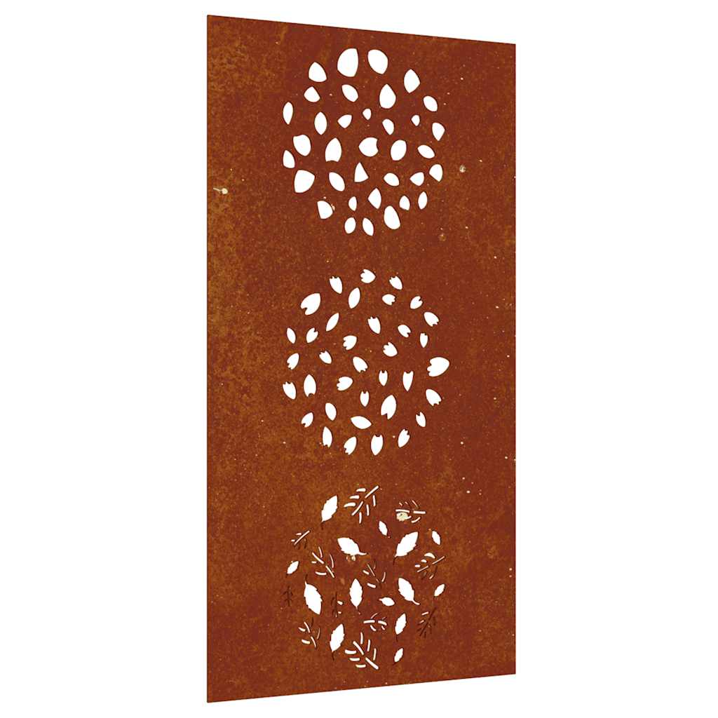 vidaXL Garden Wall Decoration 105x55 cm Corten Steel Leaf Design 2