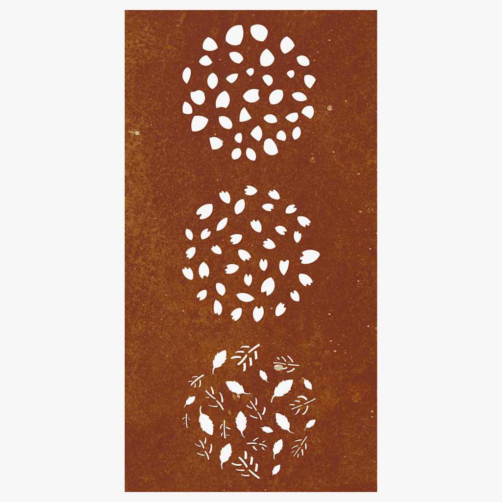 vidaXL Garden Wall Decoration 105x55 cm Corten Steel Leaf Design 4