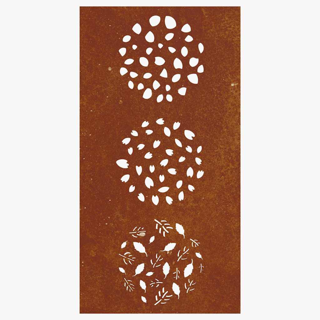 vidaXL Garden Wall Decoration 105x55 cm Corten Steel Leaf Design 5