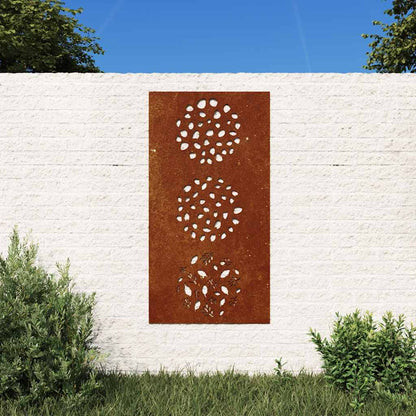 vidaXL Garden Wall Decoration 105x55 cm Corten Steel Leaf Design 1