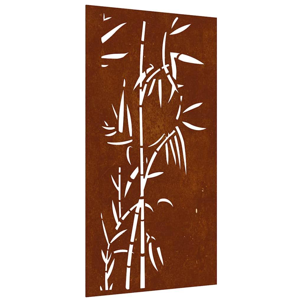 vidaXL Garden Wall Decoration 105x55 cm Corten Steel Bamboo Design 2