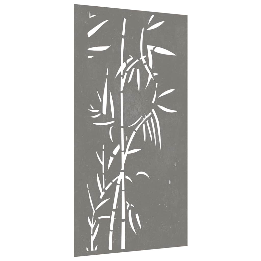 vidaXL Garden Wall Decoration 105x55 cm Corten Steel Bamboo Design 3