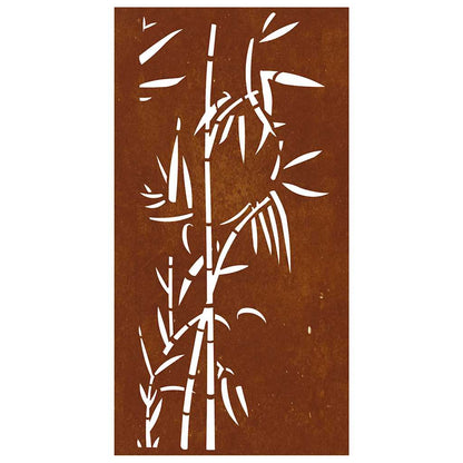 vidaXL Garden Wall Decoration 105x55 cm Corten Steel Bamboo Design 4