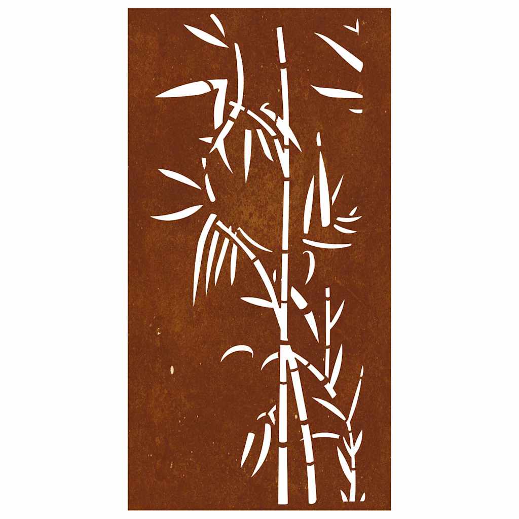 vidaXL Garden Wall Decoration 105x55 cm Corten Steel Bamboo Design 5