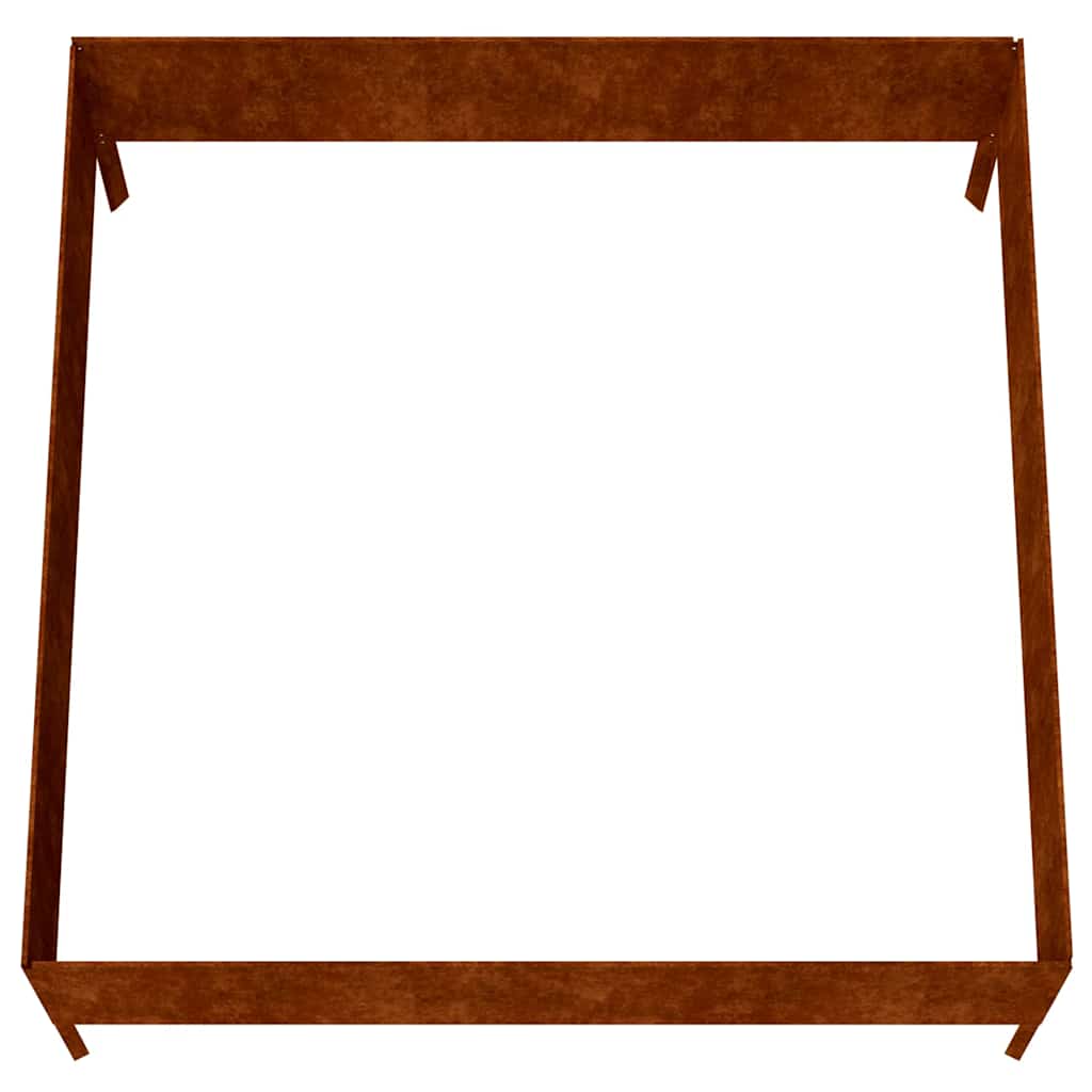 vidaXL Garden Raised Bed 100x100x41 cm Corten Steel 5
