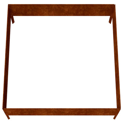 vidaXL Garden Raised Bed 100x100x41 cm Corten Steel 5