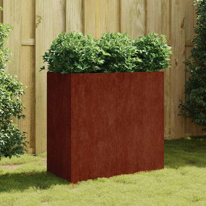 Garden Raised Bed Corten Steel Height 80 cm 80 cm 40 cm