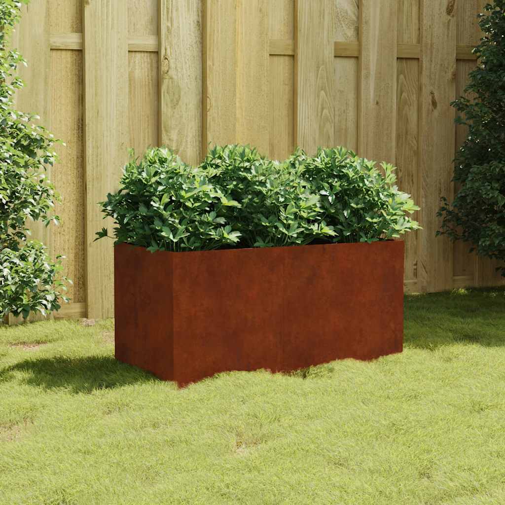 vidaXL Planter 80x40x40 cm Corten Steel 1