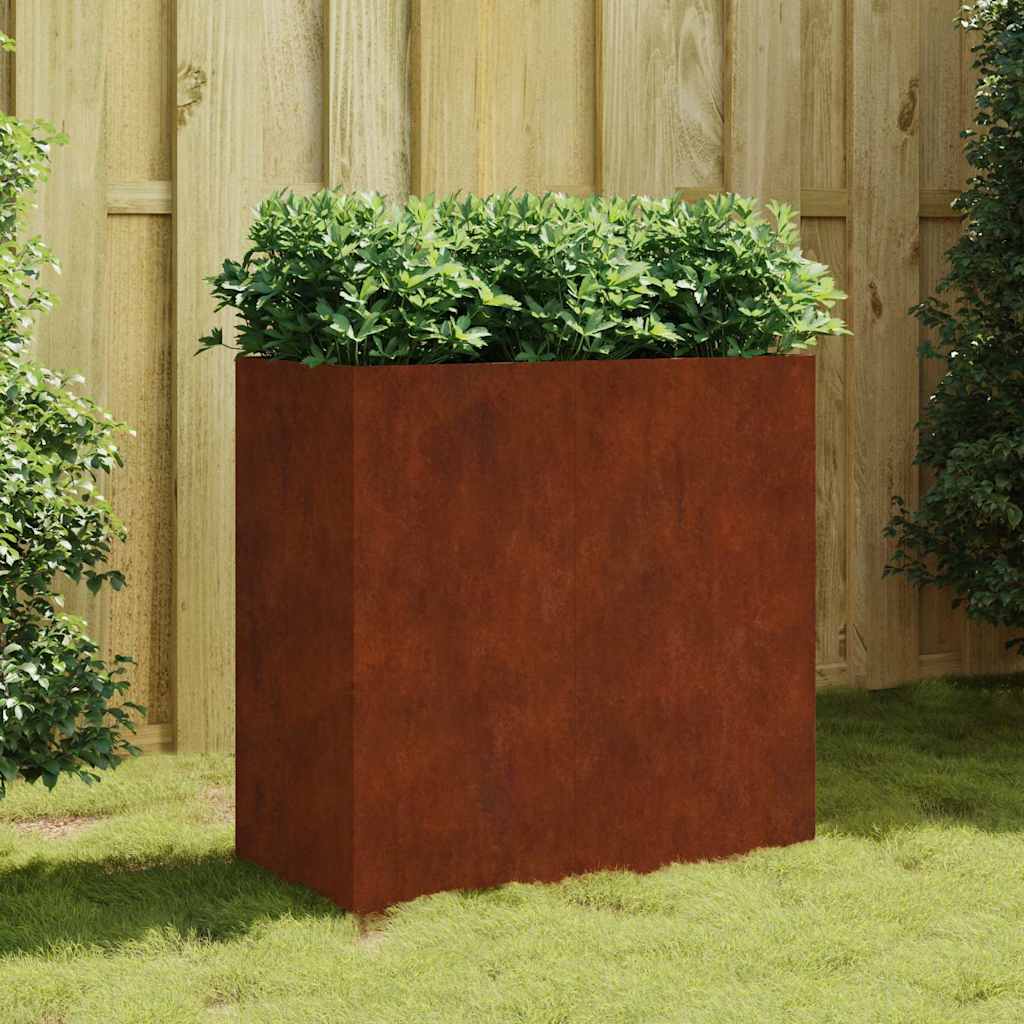 Garden Raised Bed Corten Steel Height 80 cm 40 cm 80 cm