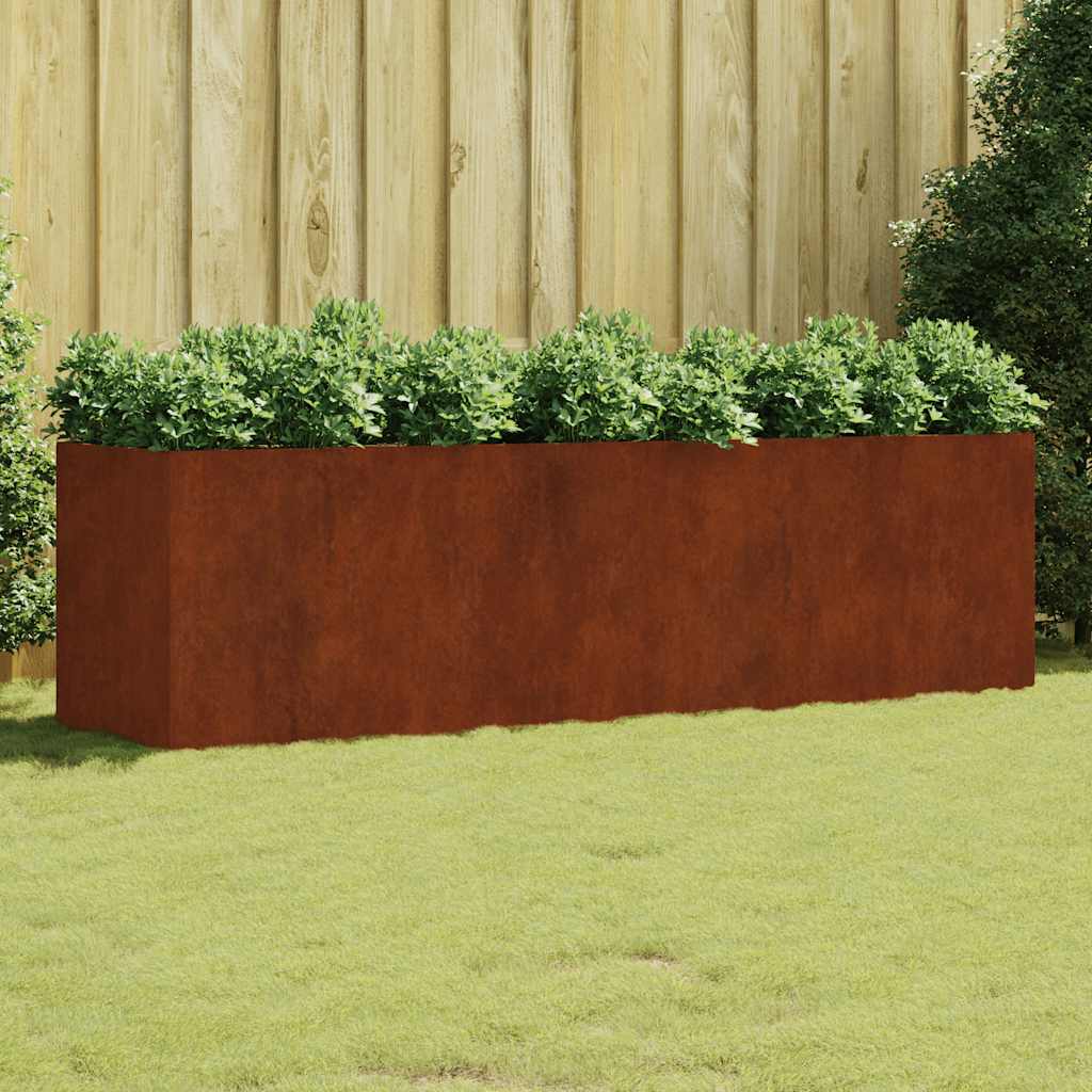 Garden Raised Bed Corten Steel Height 80 cm 280 cm 80 cm