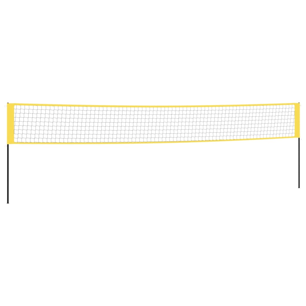 vidaXL Badminton Net Yellow and Black 600x155 cm PE Fabric 2