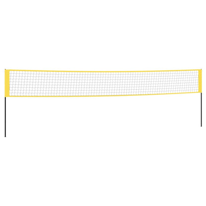vidaXL Badminton Net Yellow and Black 600x155 cm PE Fabric 2