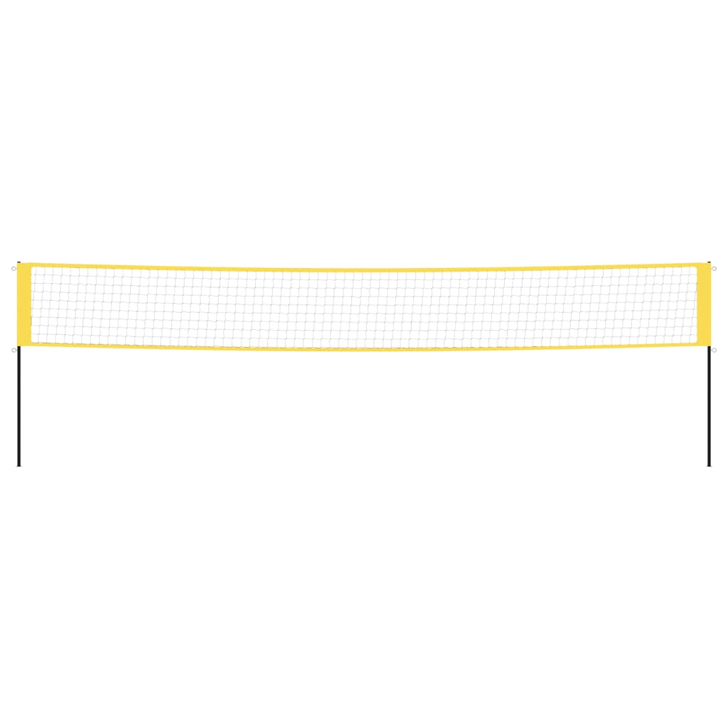 vidaXL Badminton Net Yellow and Black 600x155 cm PE Fabric 3
