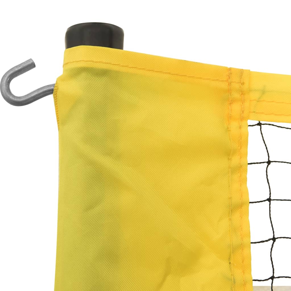 vidaXL Badminton Net Yellow and Black 600x155 cm PE Fabric 4