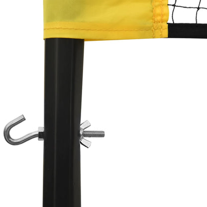 vidaXL Badminton Net Yellow and Black 600x155 cm PE Fabric 5