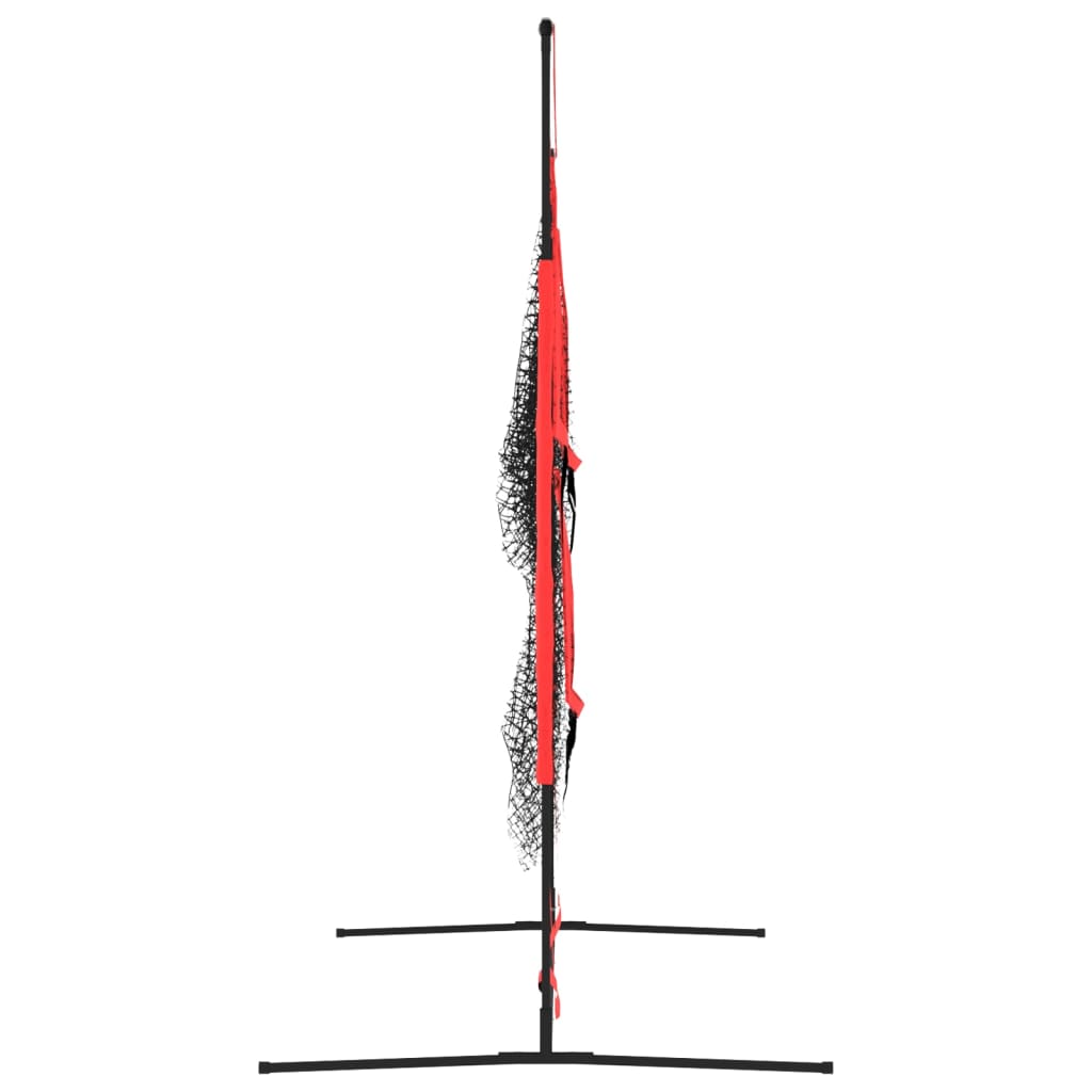 vidaXL Portable Baseball Net Black and Red 183x105x183 cm Polyester 4