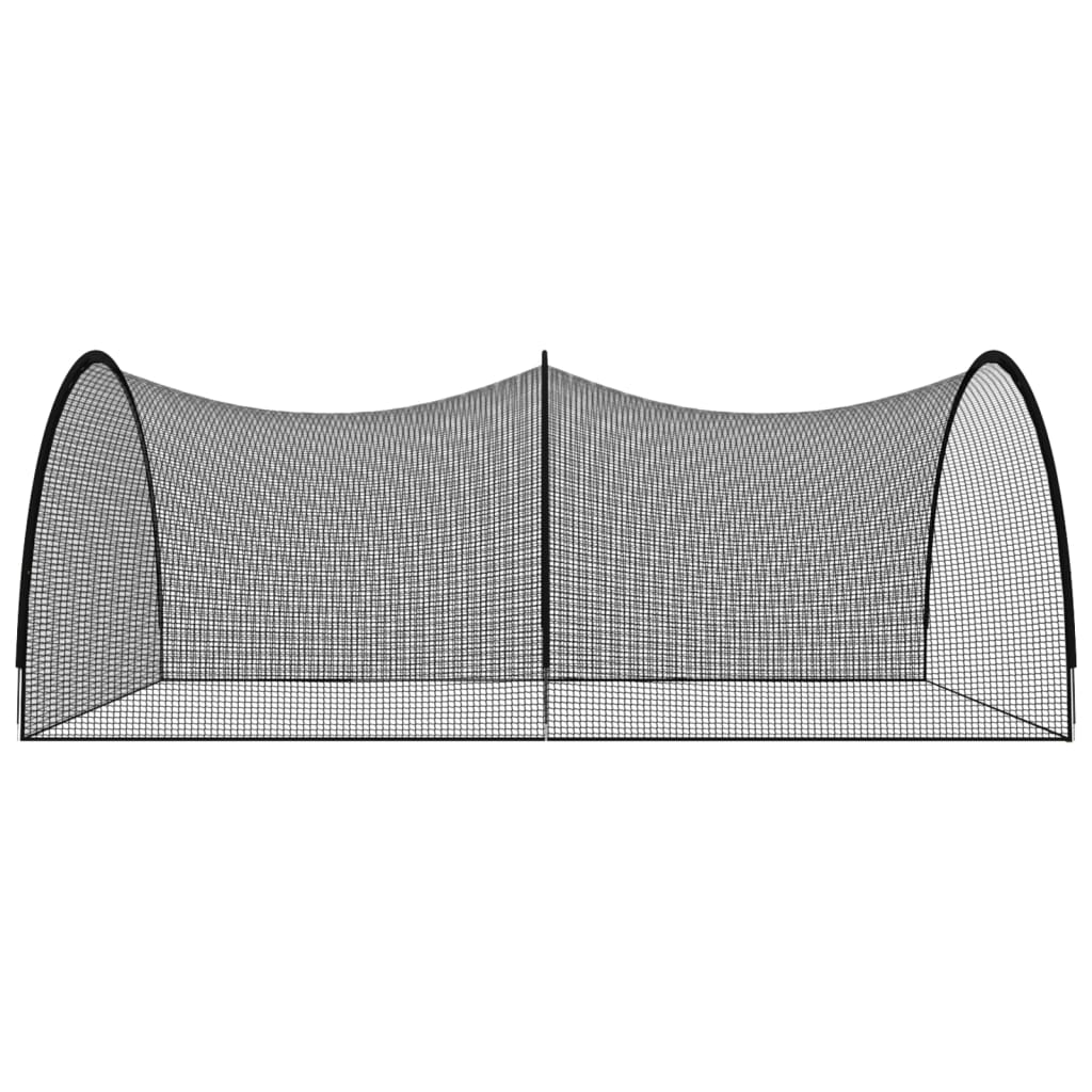 Baseball Batting Cage Net Black Polyester 600 x 400 x 250 cm