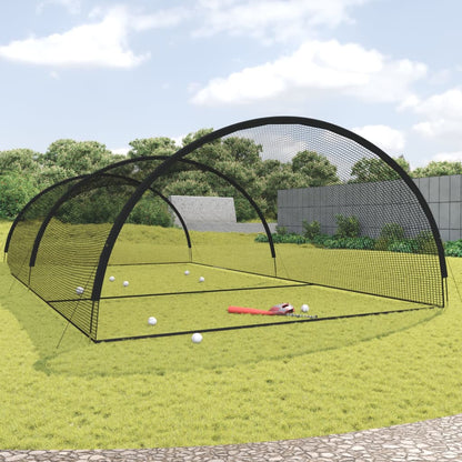Baseball Batting Cage Net Black Polyester 900 x 400 x 250 cm
