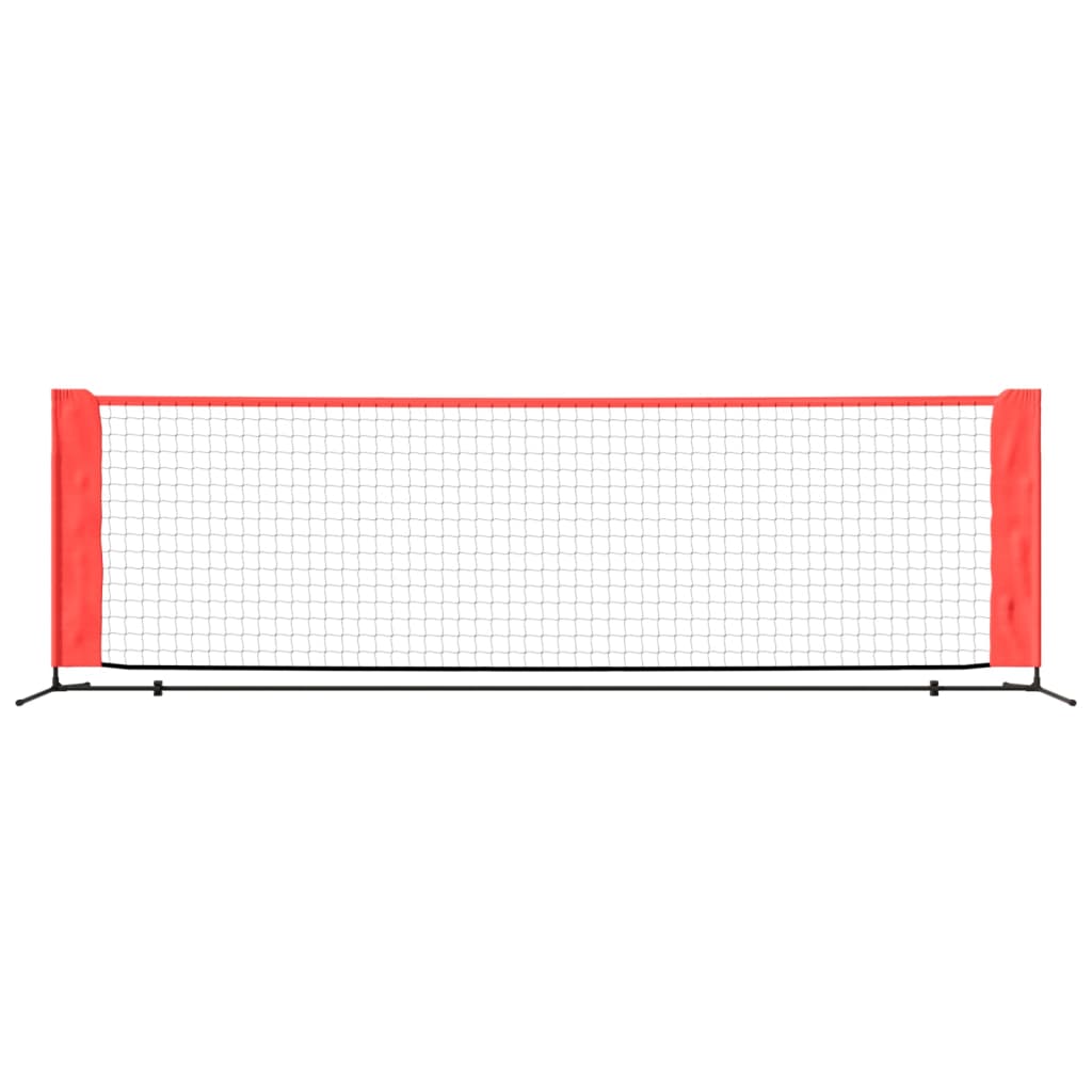 vidaXL Tennis Net Black and Red 300x100x87 cm Polyester 3