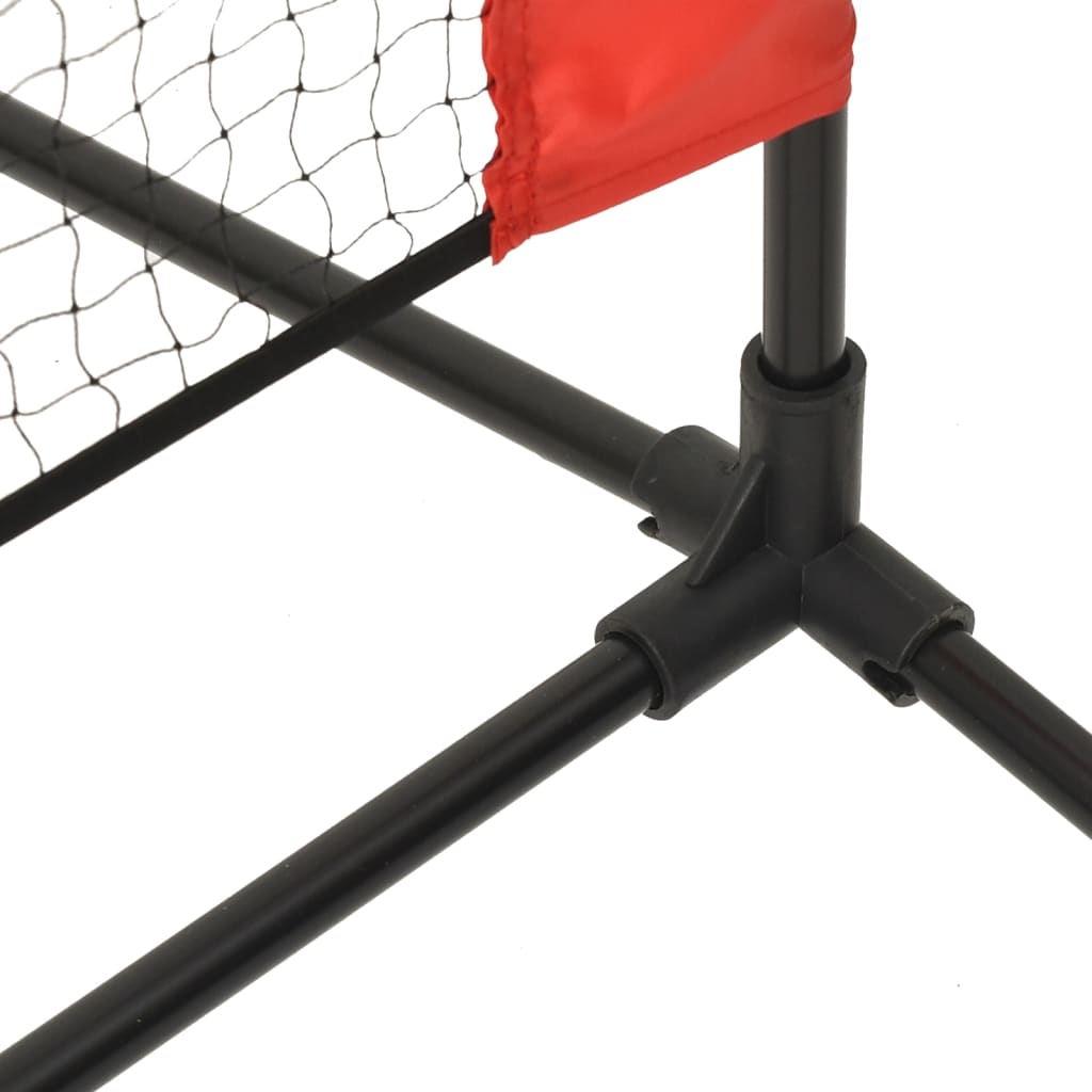 vidaXL Tennis Net Black and Red 300x100x87 cm Polyester 5