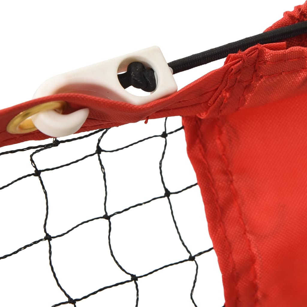 vidaXL Tennis Net Black and Red 300x100x87 cm Polyester 6