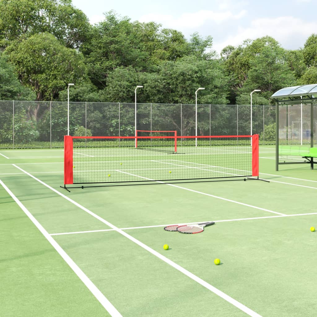 Tennis Net Black and Red Polyester 400 x 100 x 87 cm