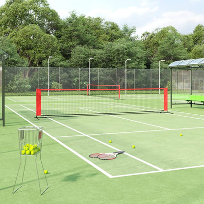 Tennis Net Black and Red Polyester 500 x 100 x 87 cm
