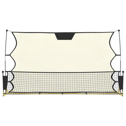 vidaXL Football Rebounder Net Black and Yellow 183x85x120 cm Polyester 3