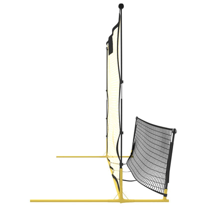 vidaXL Football Rebounder Net Black and Yellow 183x85x120 cm Polyester 4