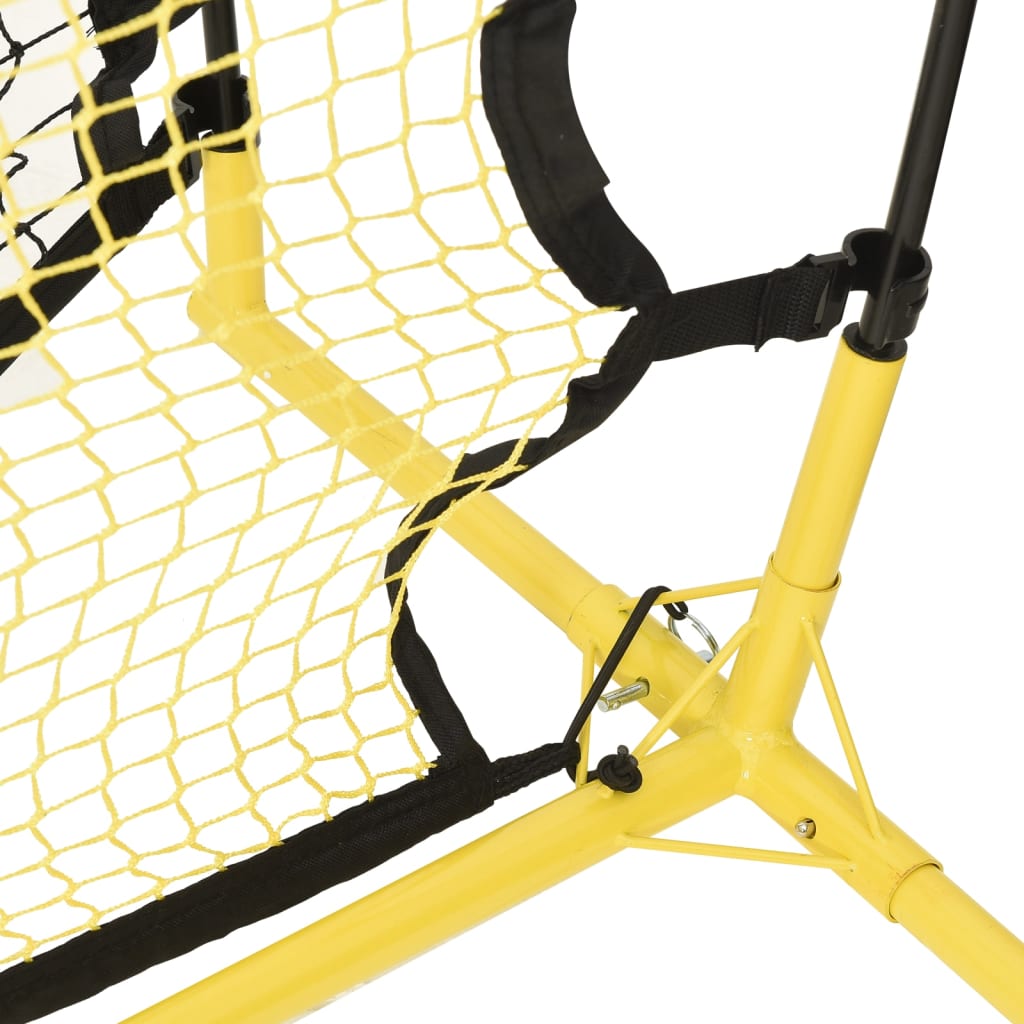 vidaXL Football Rebounder Net Black and Yellow 183x85x120 cm Polyester 5