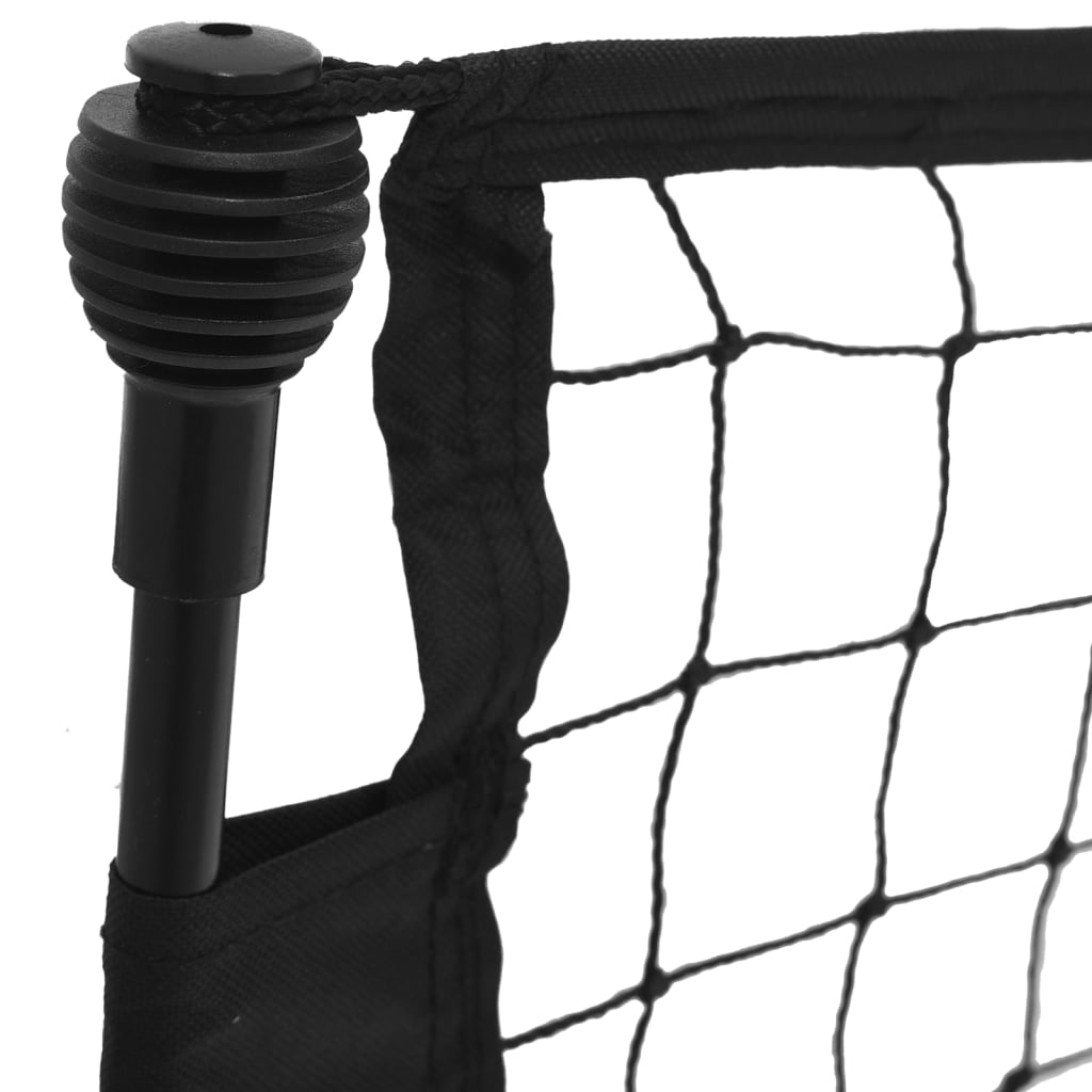 vidaXL Football Rebounder Net Black and Yellow 183x85x120 cm Polyester 6