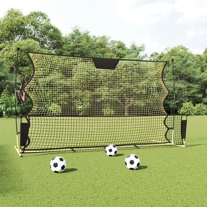 vidaXL Football Rebounder Net Black and Yellow 183x85x120 cm Polyester 1