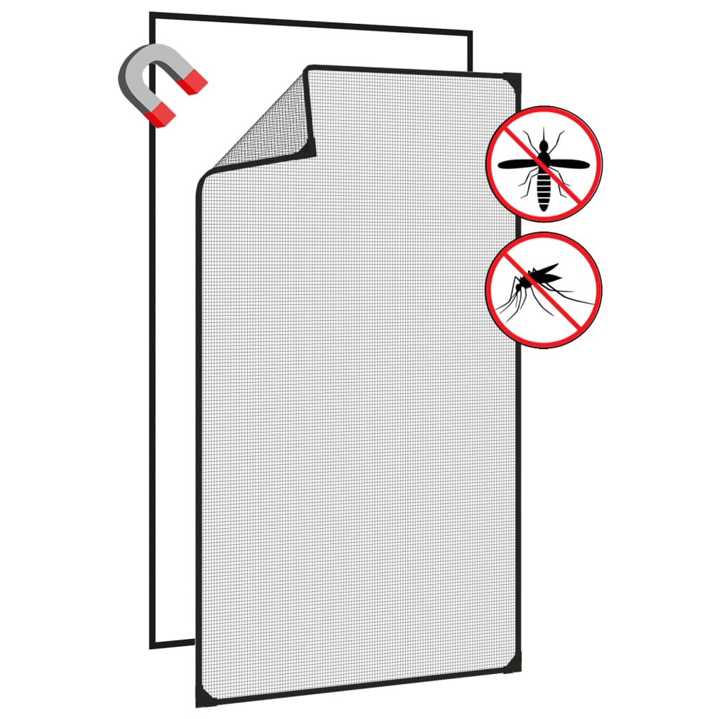 vidaXL Magnetic Insect Screen for Windows Anthracite 80x140 cm 4