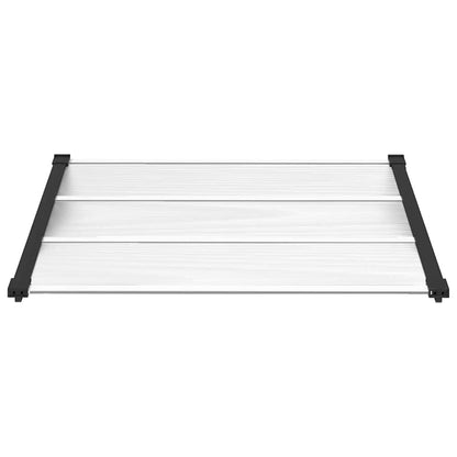 vidaXL Door Canopy Black and Transparent 122x90 cm Polycarbonate 3