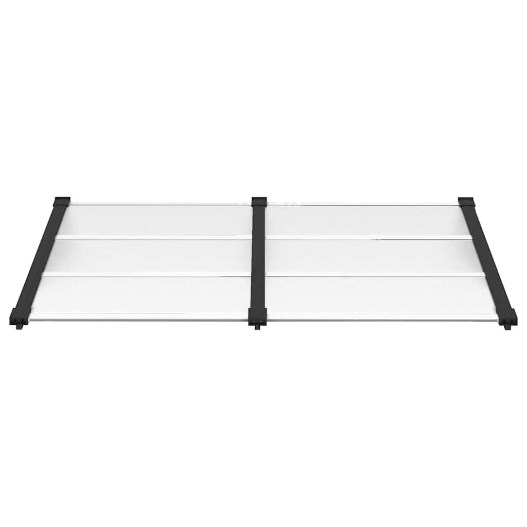 vidaXL Door Canopy Black and Transparent 152,5x90 cm Polycarbonate 3