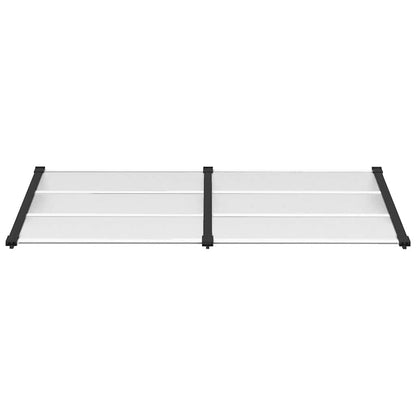 vidaXL Door Canopy Black and Transparent 199x90 cm Polycarbonate 3