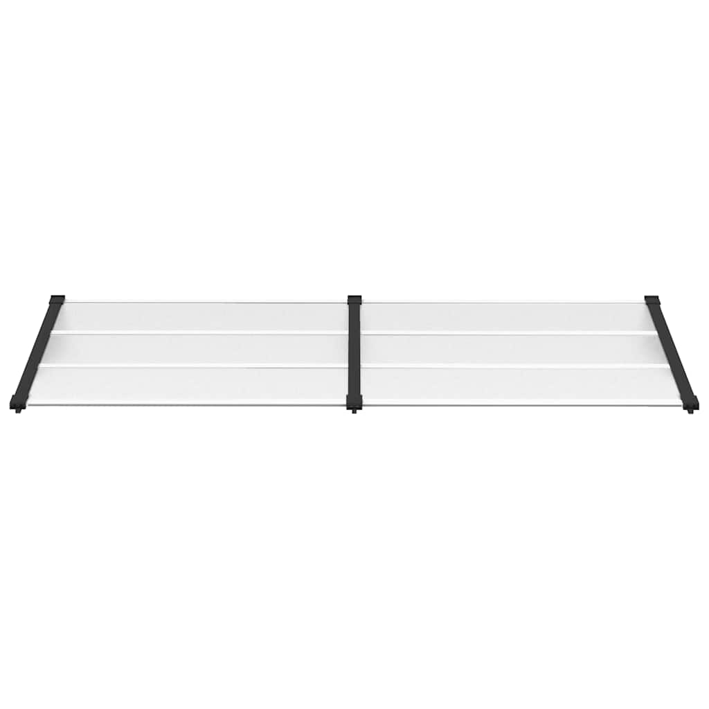 vidaXL Door Canopy Black and Transparent 239x90 cm Polycarbonate 3