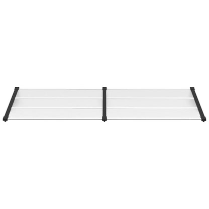 vidaXL Door Canopy Black and Transparent 239x90 cm Polycarbonate 3