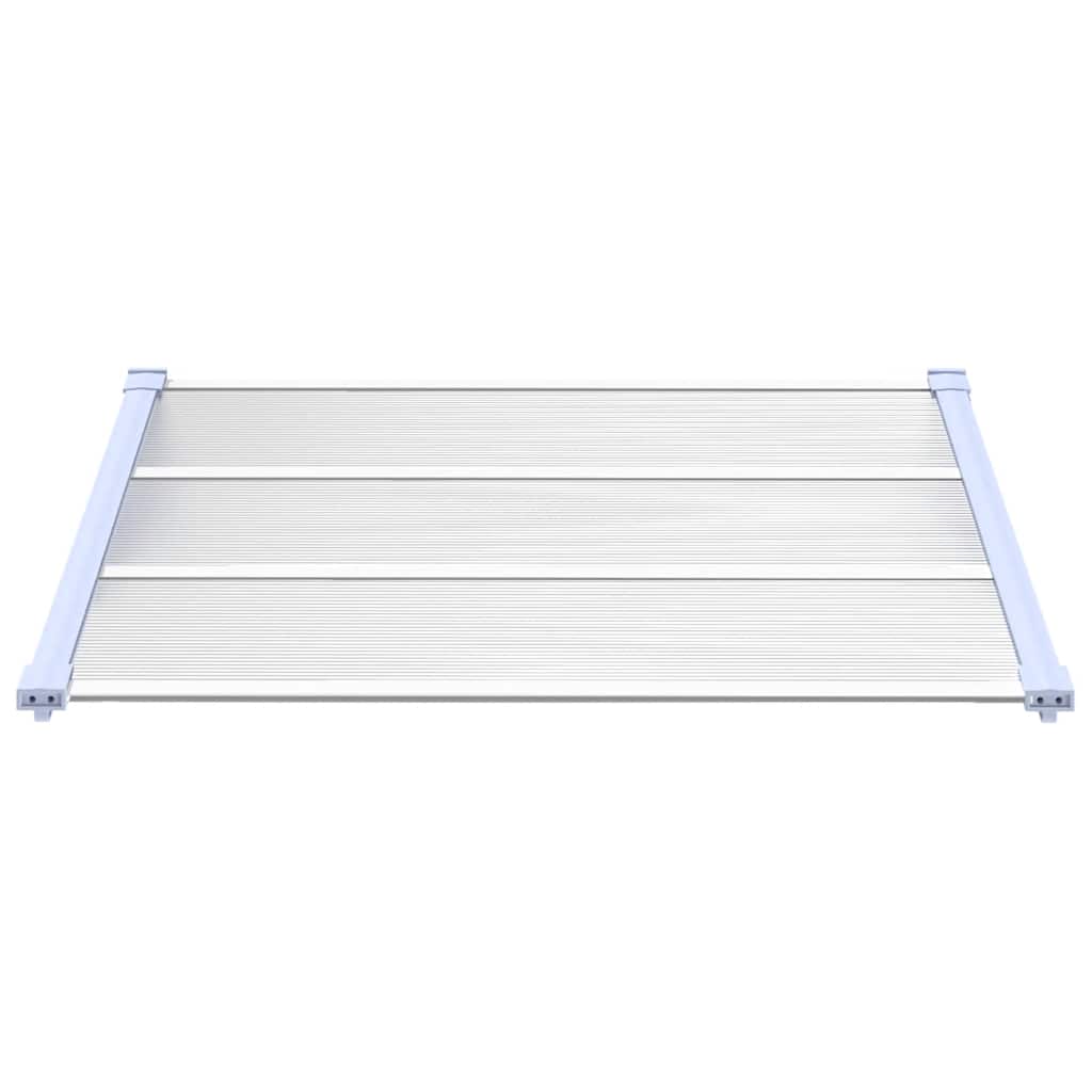 vidaXL Door Canopy Grey and Transparent 122x90 cm Polycarbonate 3
