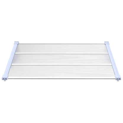 vidaXL Door Canopy Grey and Transparent 122x90 cm Polycarbonate 3