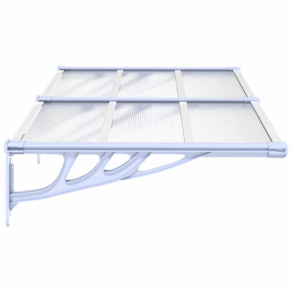 vidaXL Door Canopy Grey and Transparent 152.5x90 cm Polycarbonate 4