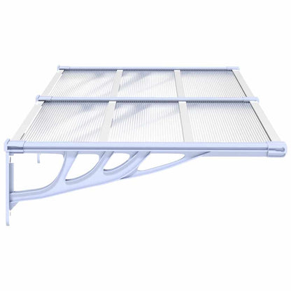 vidaXL Door Canopy Grey and Transparent 152.5x90 cm Polycarbonate 4